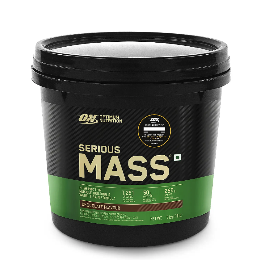 OPTIMUM NUTRITION (ON) Serious Mass High Protein High Calorie Weight Gainer 5KG