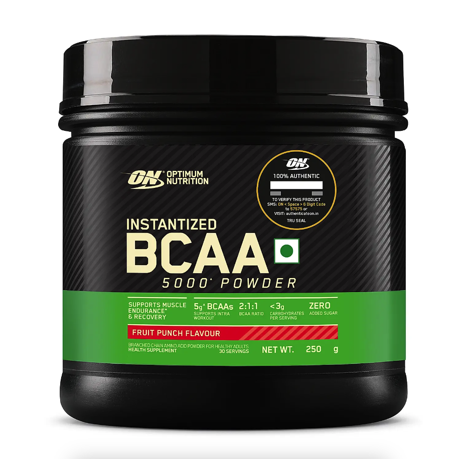 Optimum Nutrition (ON) BCAA 5000 Powder | Fruit Punch | 250 g
