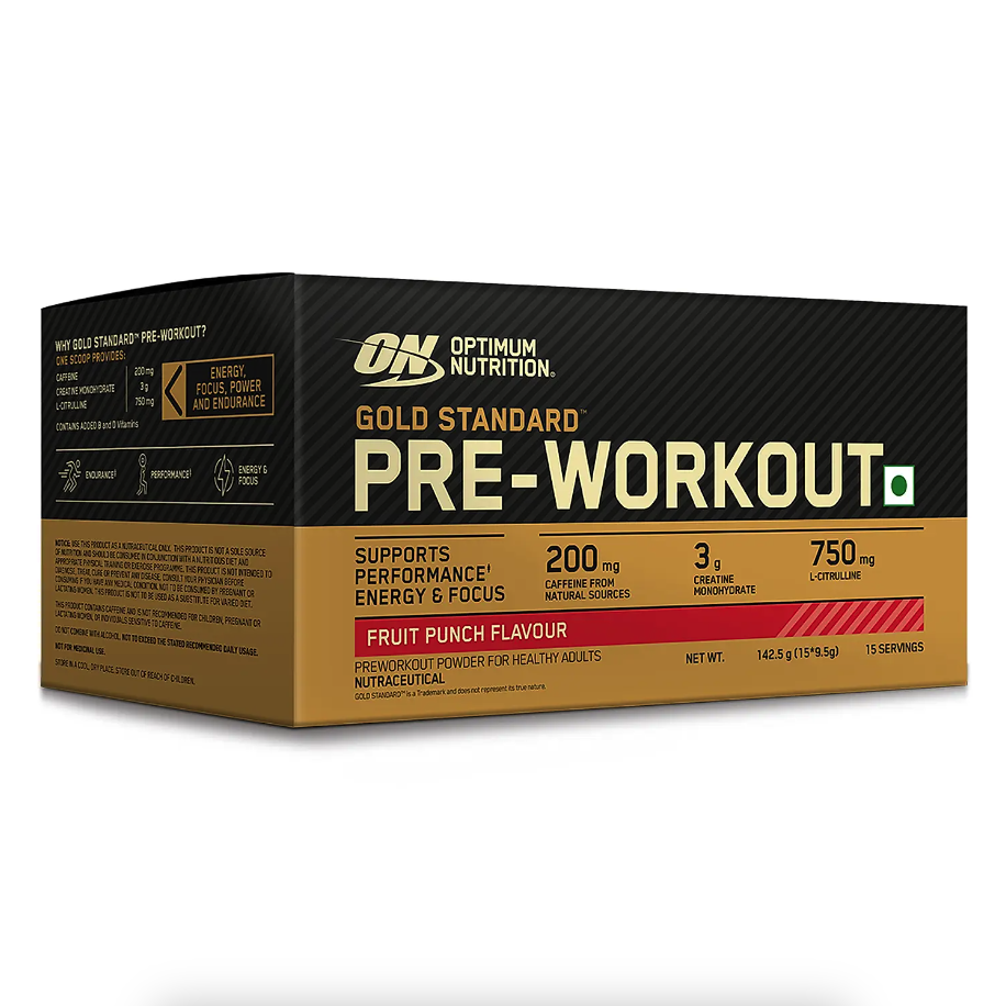 Optimum Nutrition (ON) Gold Standard Pre-Workout- 142.5g/15 single serve packs