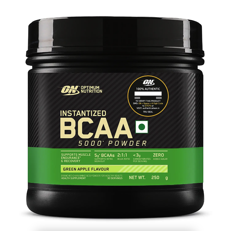 Optimum Nutrition (ON) BCAA 5000 Powder | Green Apple | 250 g